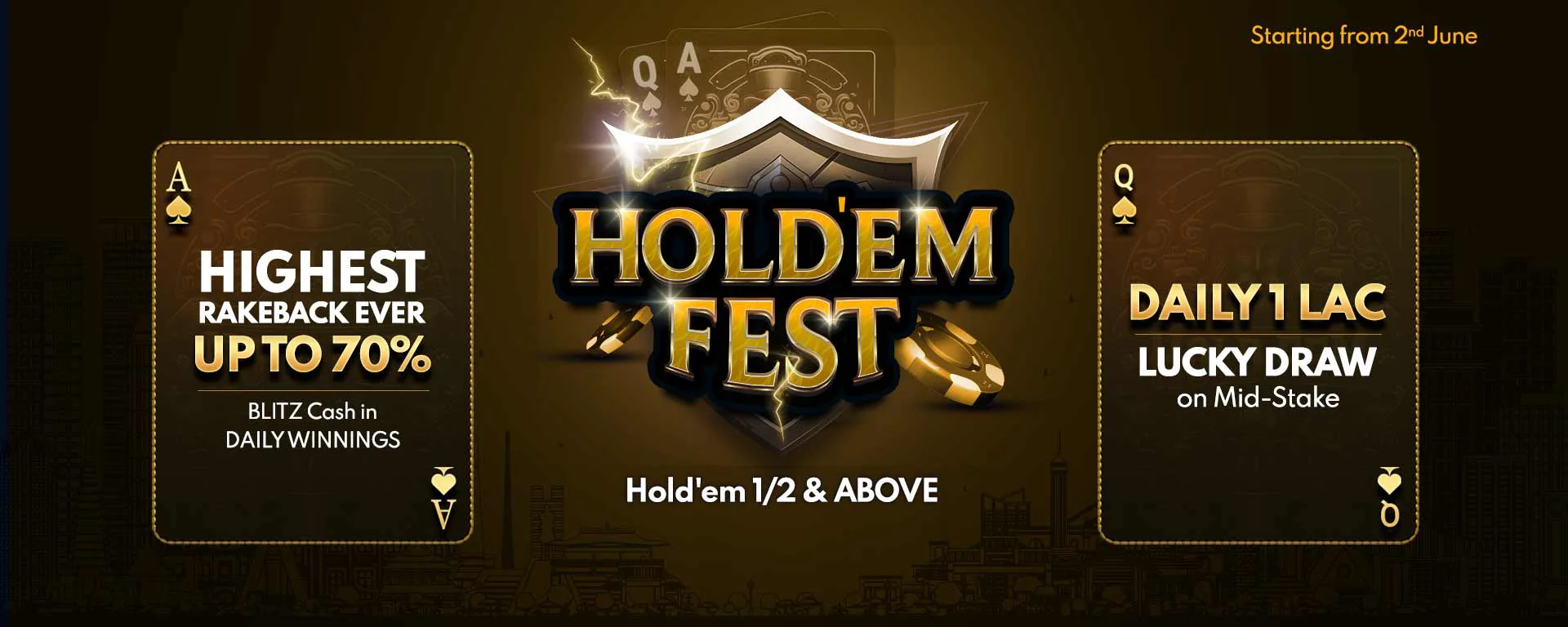 Holdem Fest Promotional Banner in Blitzpoker